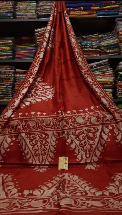 Bishnupuri Batik Bengali Sarees