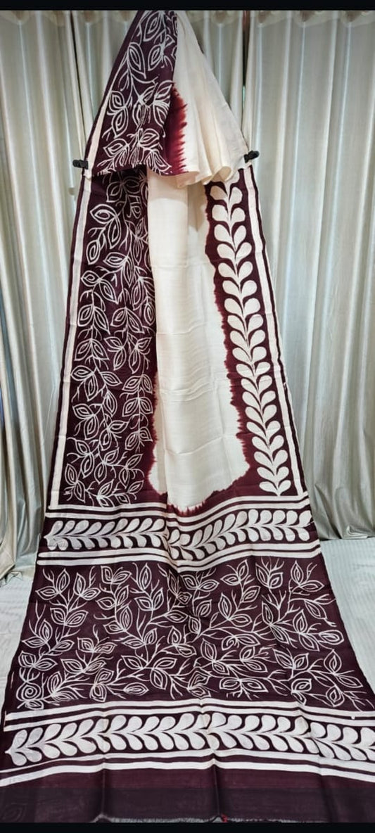 Bishnupuri Batik Bengali Sarees