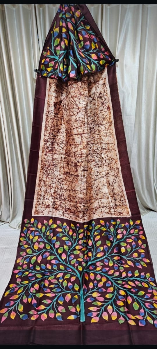 Bishnupuri Batik Bengali Sarees