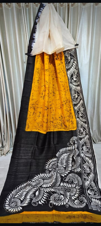 Bishnupuri Batik Bengali Sarees