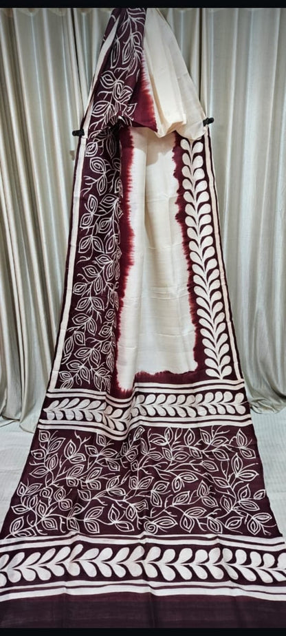 Bishnupuri Batik Bengali Sarees