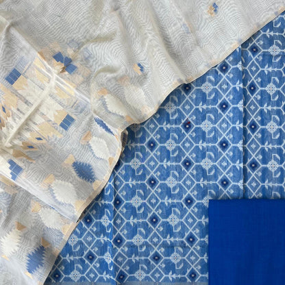 Chanderi Jamdani Weave Suits