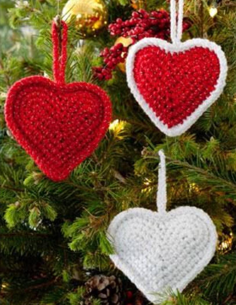 Handknitted Crochet Hearts by RNR