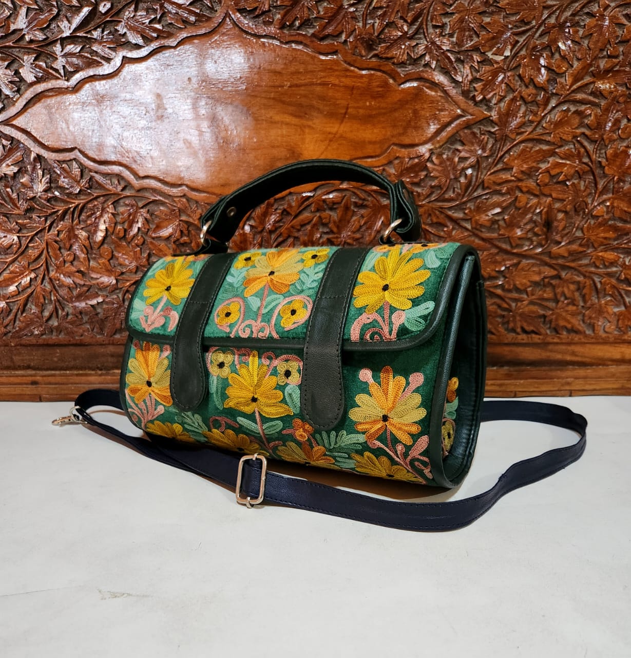 Kashmiri Embroidered Duffle Bags