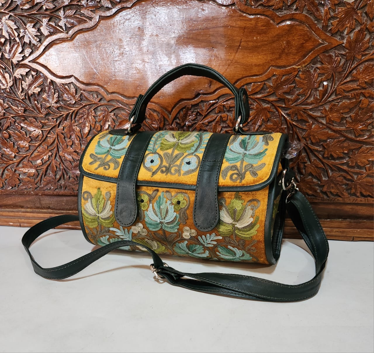 Kashmiri Embroidered Duffle Bags