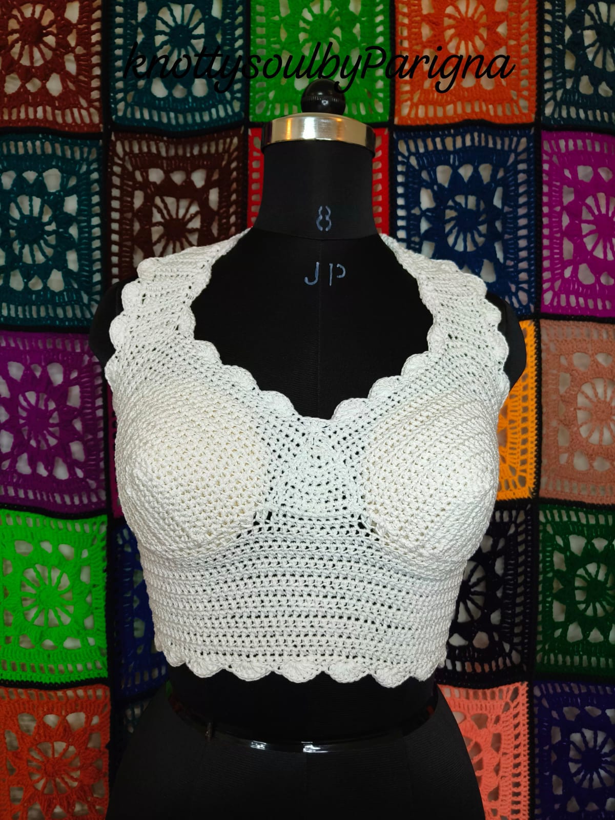 Crochet Halter Neck Top/Blouse