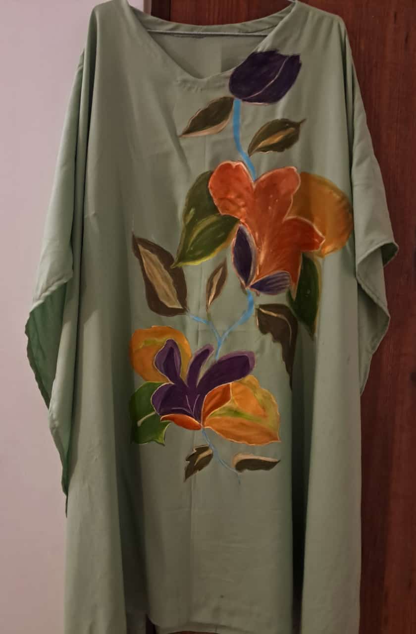 Handpainted Kaftan in Rayon