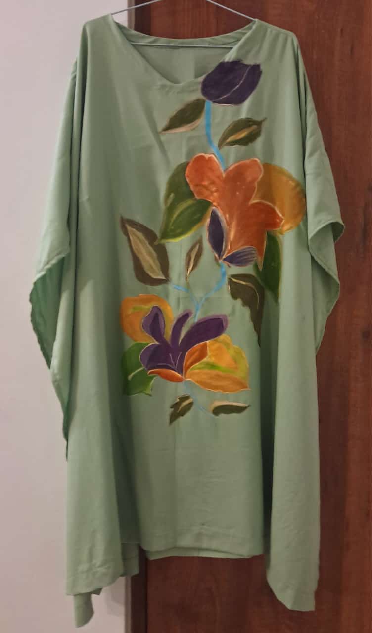 Handpainted Kaftan in Rayon