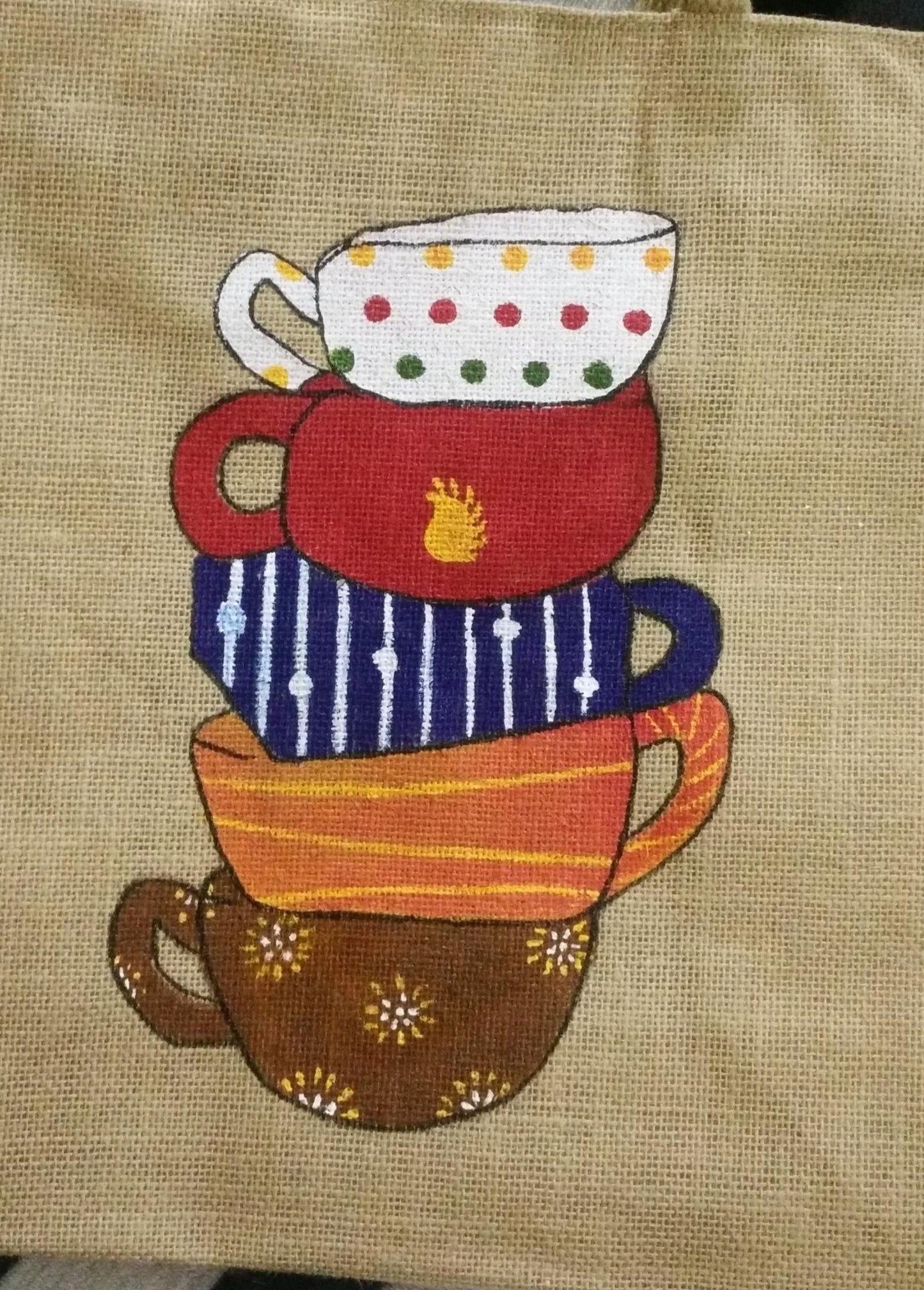 Chai Shai Handpainted Jute Bag