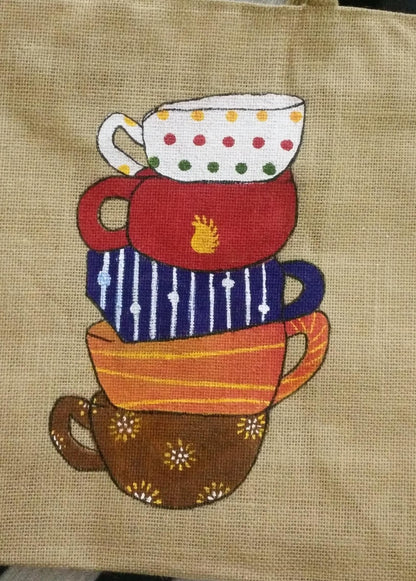 Chai Shai Handpainted Jute Bag