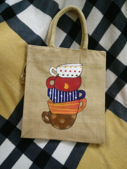 Chai Shai Handpainted Jute Bag