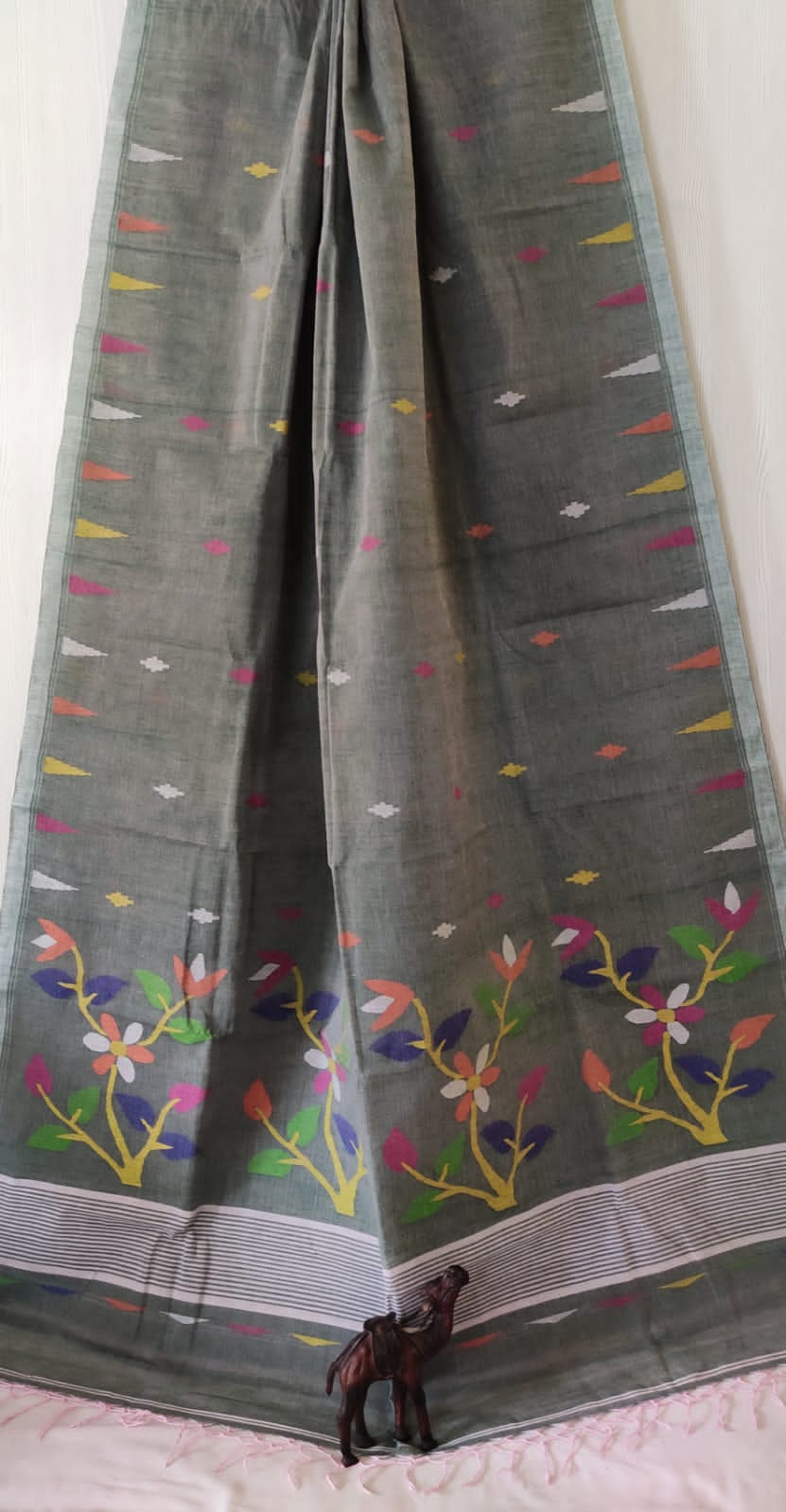 Cotton Jamdani Saree of 100 count