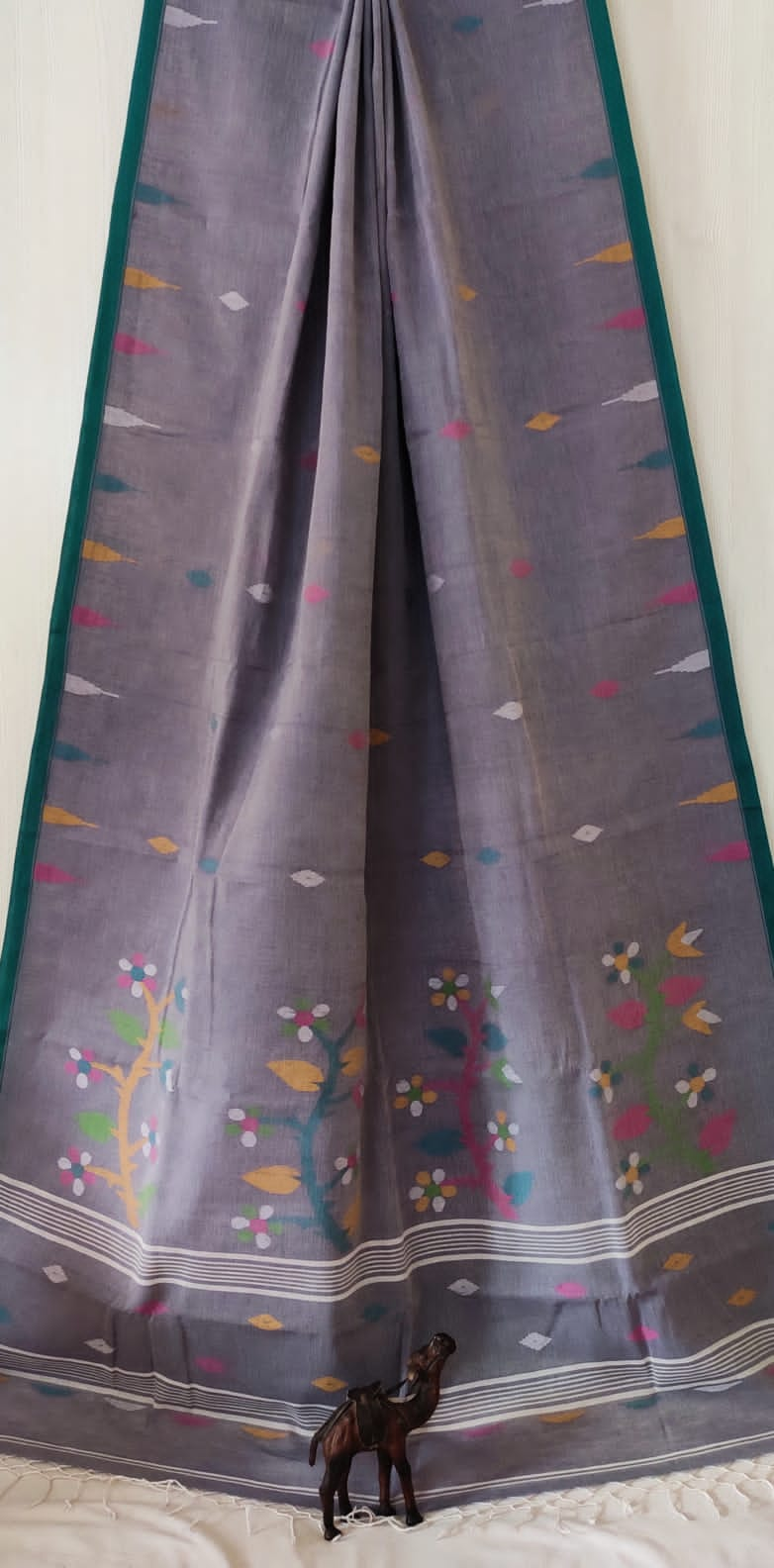 Cotton Jamdani Saree of 100 count