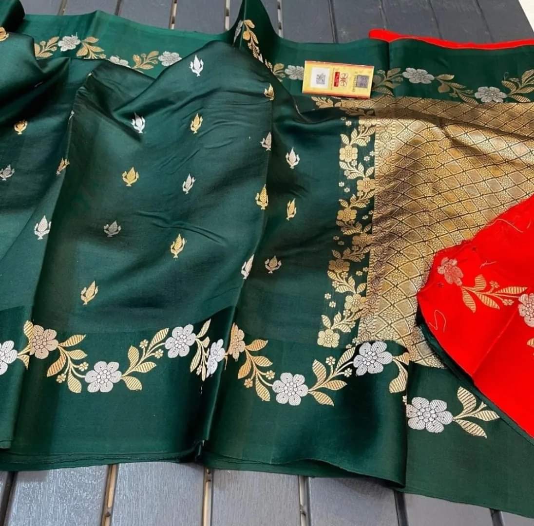 Banarasi Fabric Kora Organza Silk Saree