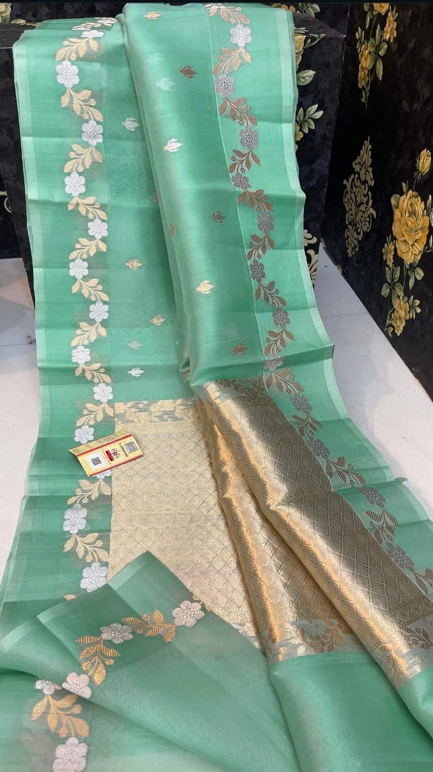 Banarasi Fabric Kora Organza Silk Saree