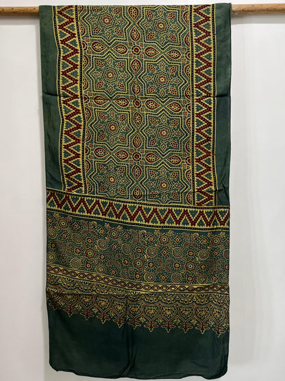 Ajrakh Stoles Natural Dyed Modal Silk Collection of Beautifully Handcrafted