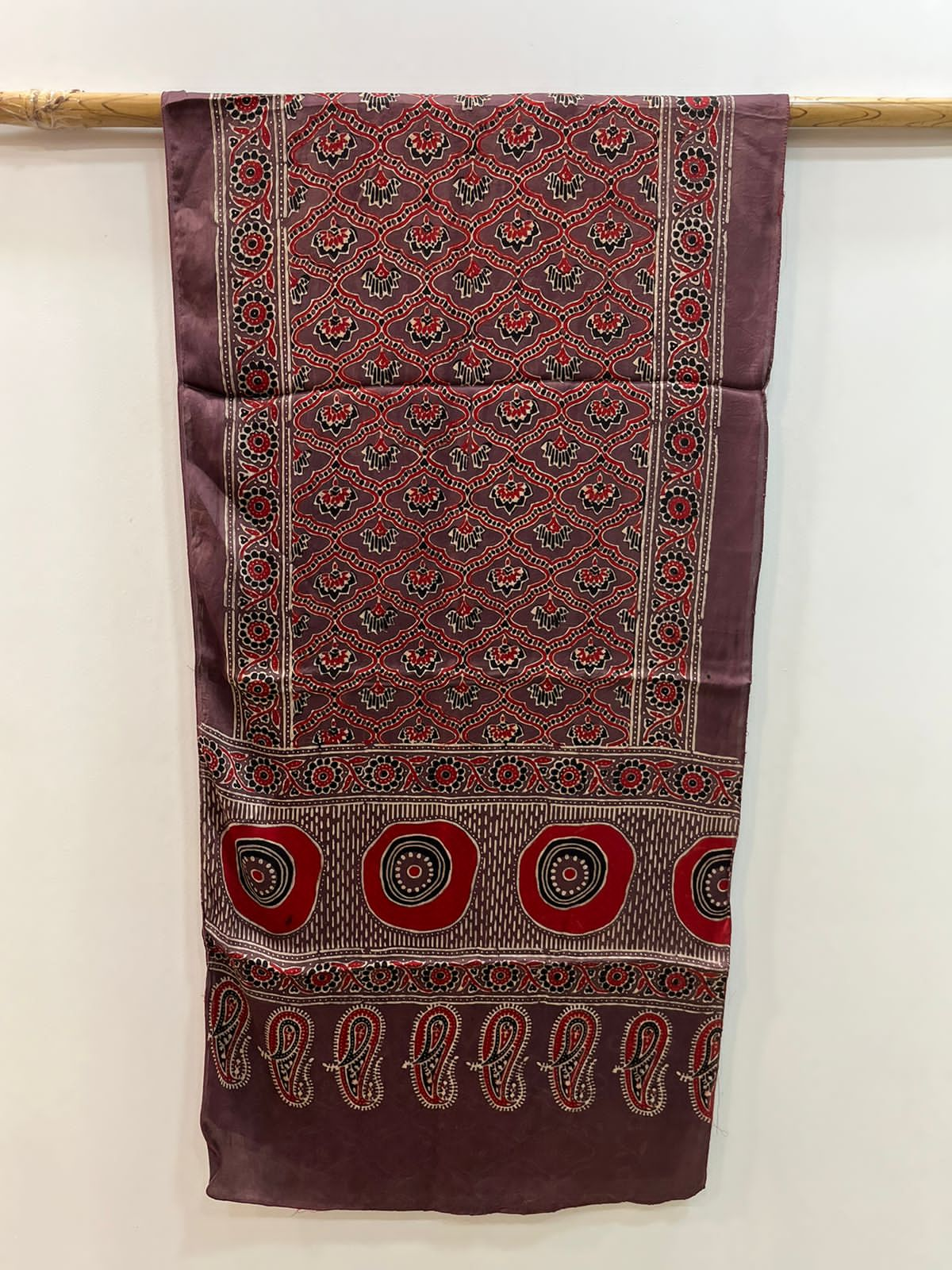 Ajrakh Stoles Natural Dyed Modal Silk Collection of Beautifully Handcrafted