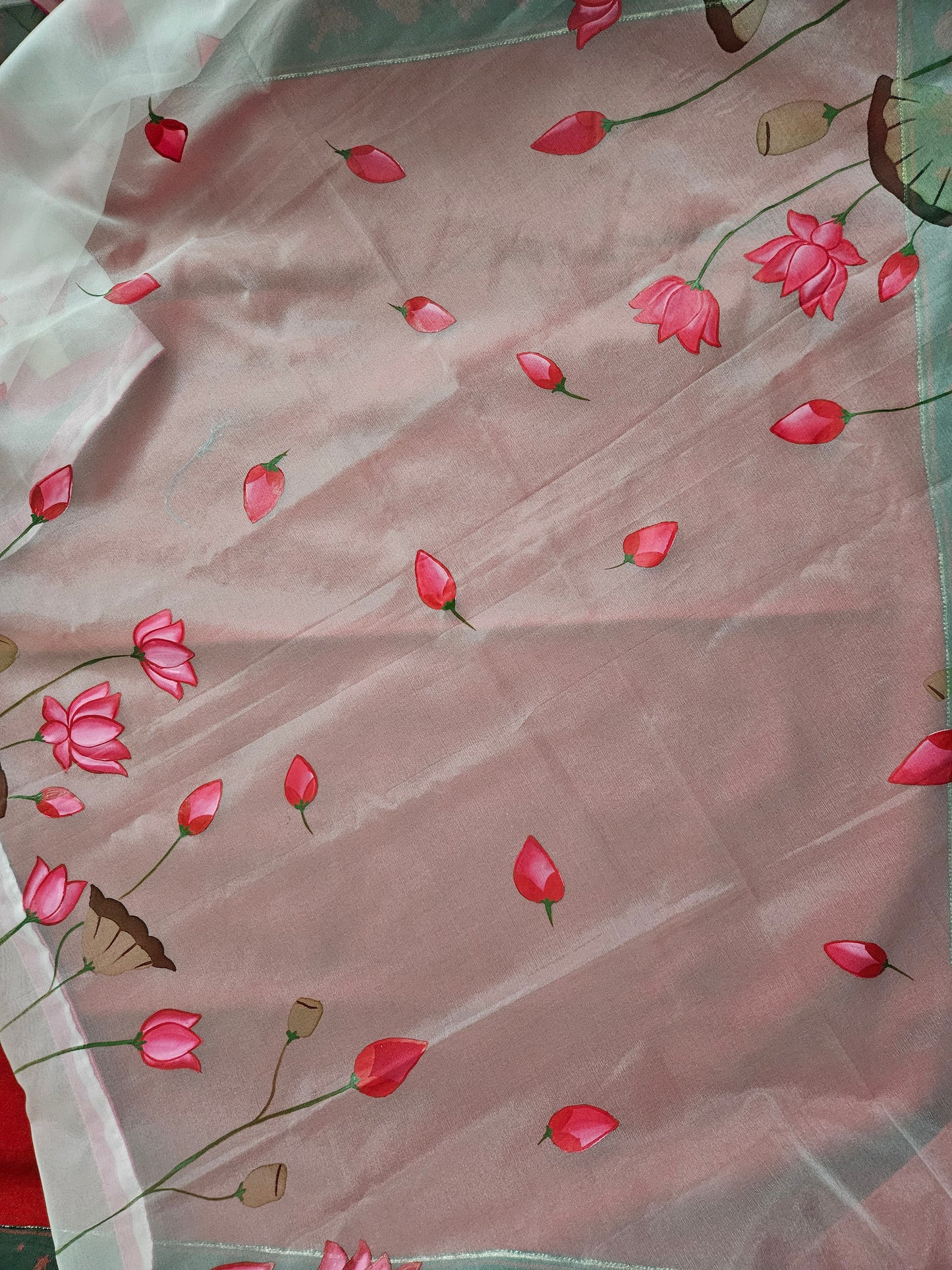 Organza Lotus Dupatta