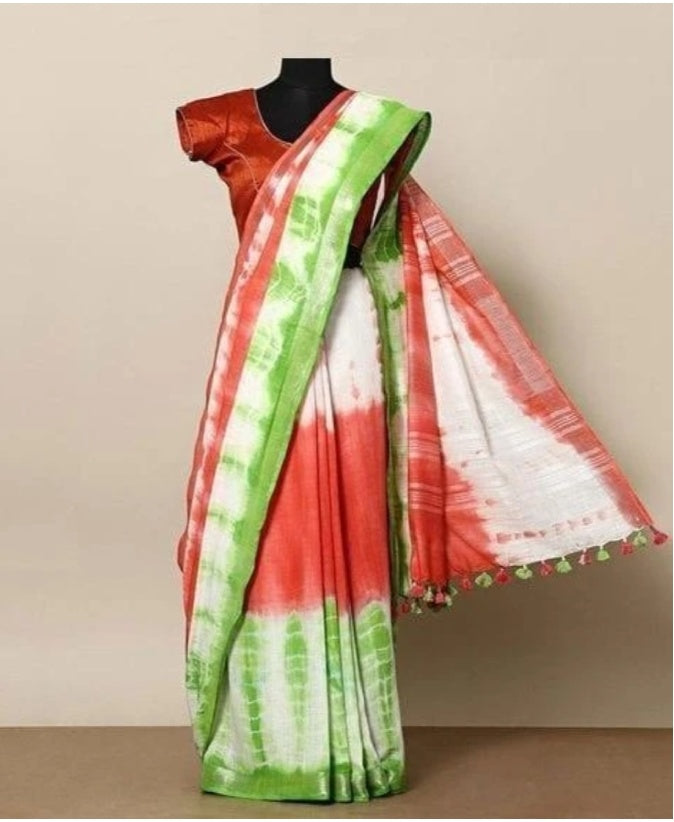 Pure Linen Shibori Design Saree By Rank Every Retires