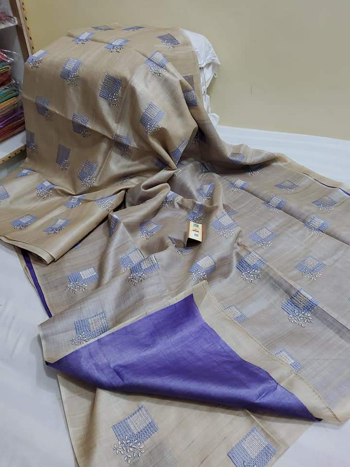 Pure Munga Silk Embroidered Saree Collection By Rank Every Retire