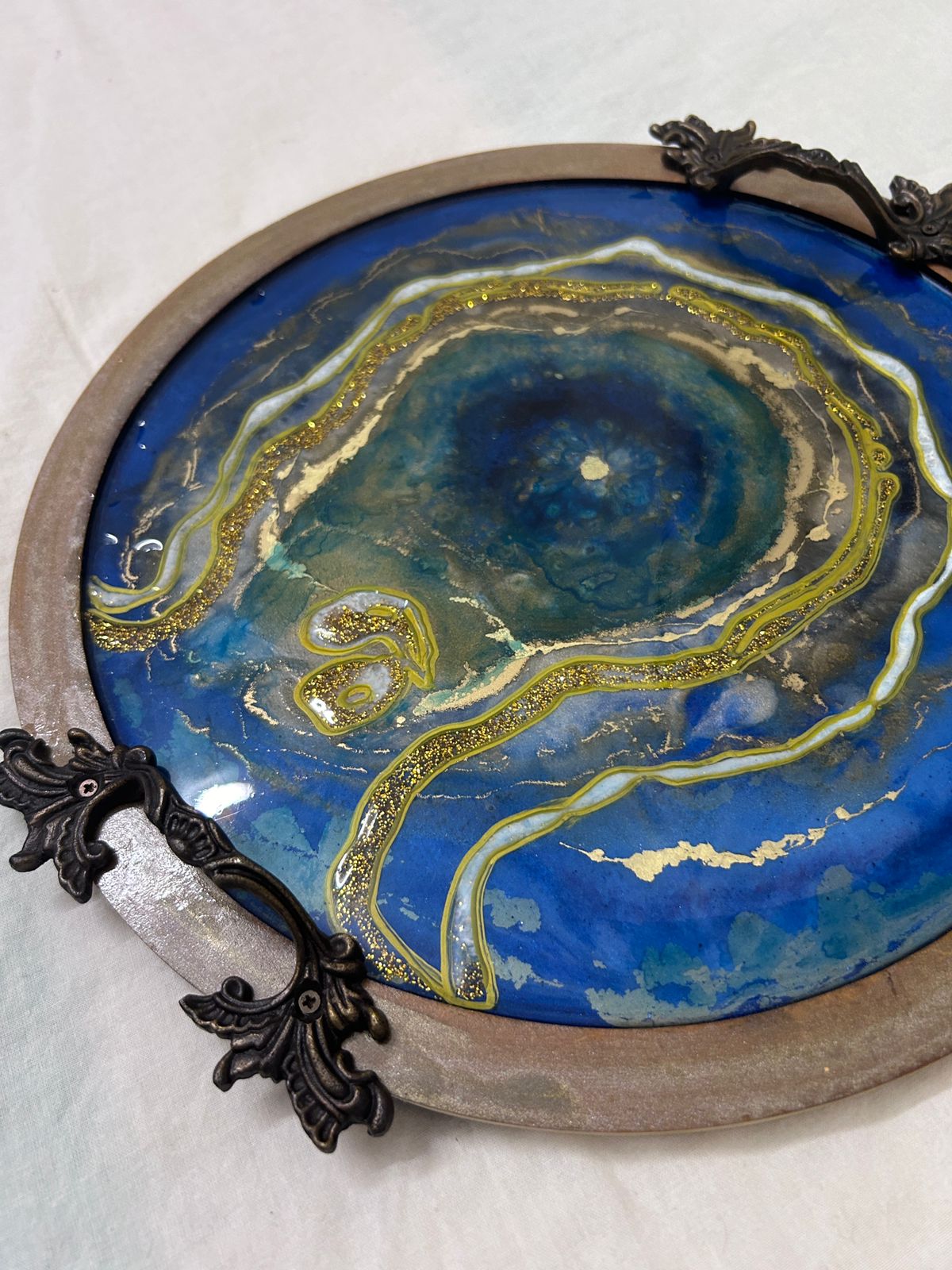 Vibrant Resin Art Trays Collection By Rank Never Retire
