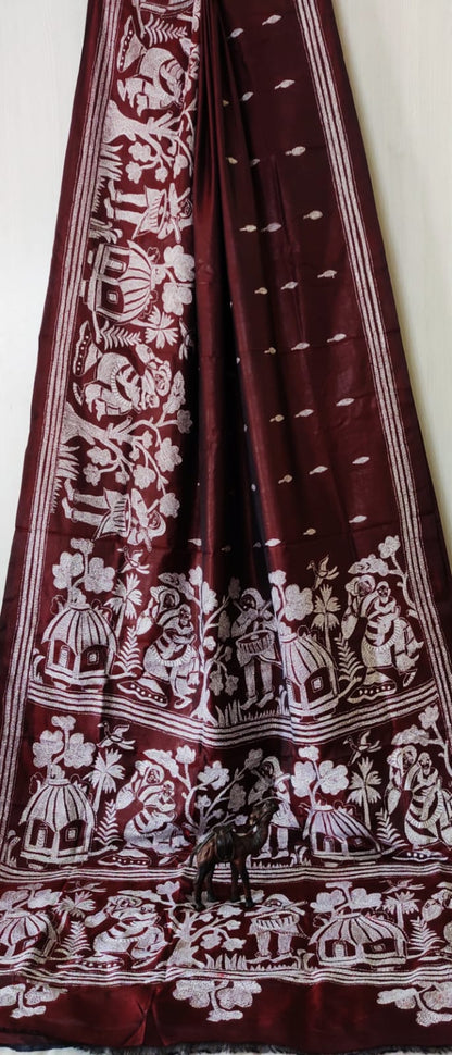 Kantha on Bangalore Silk