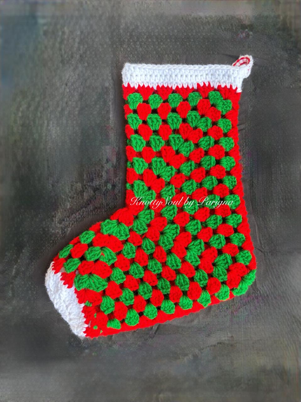 Handknitted Santa Socks for Gifts