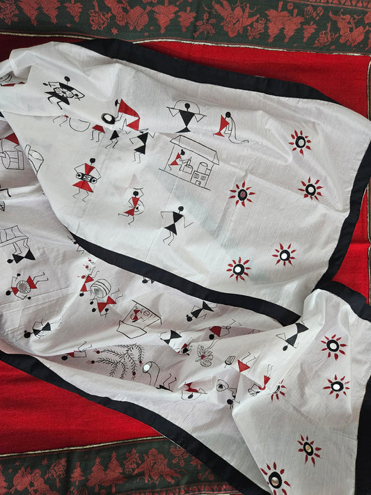 Warli Art Dupatta