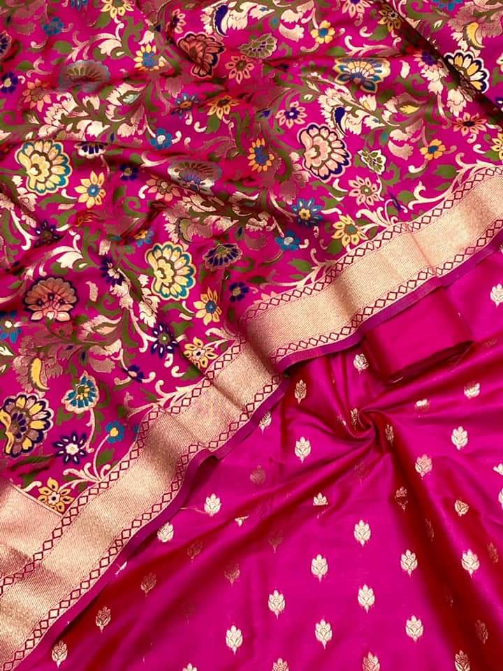 Katan Silk Banarasi Weave Suit