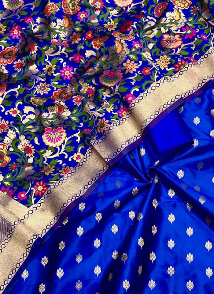 Katan Silk Banarasi Weave Suit