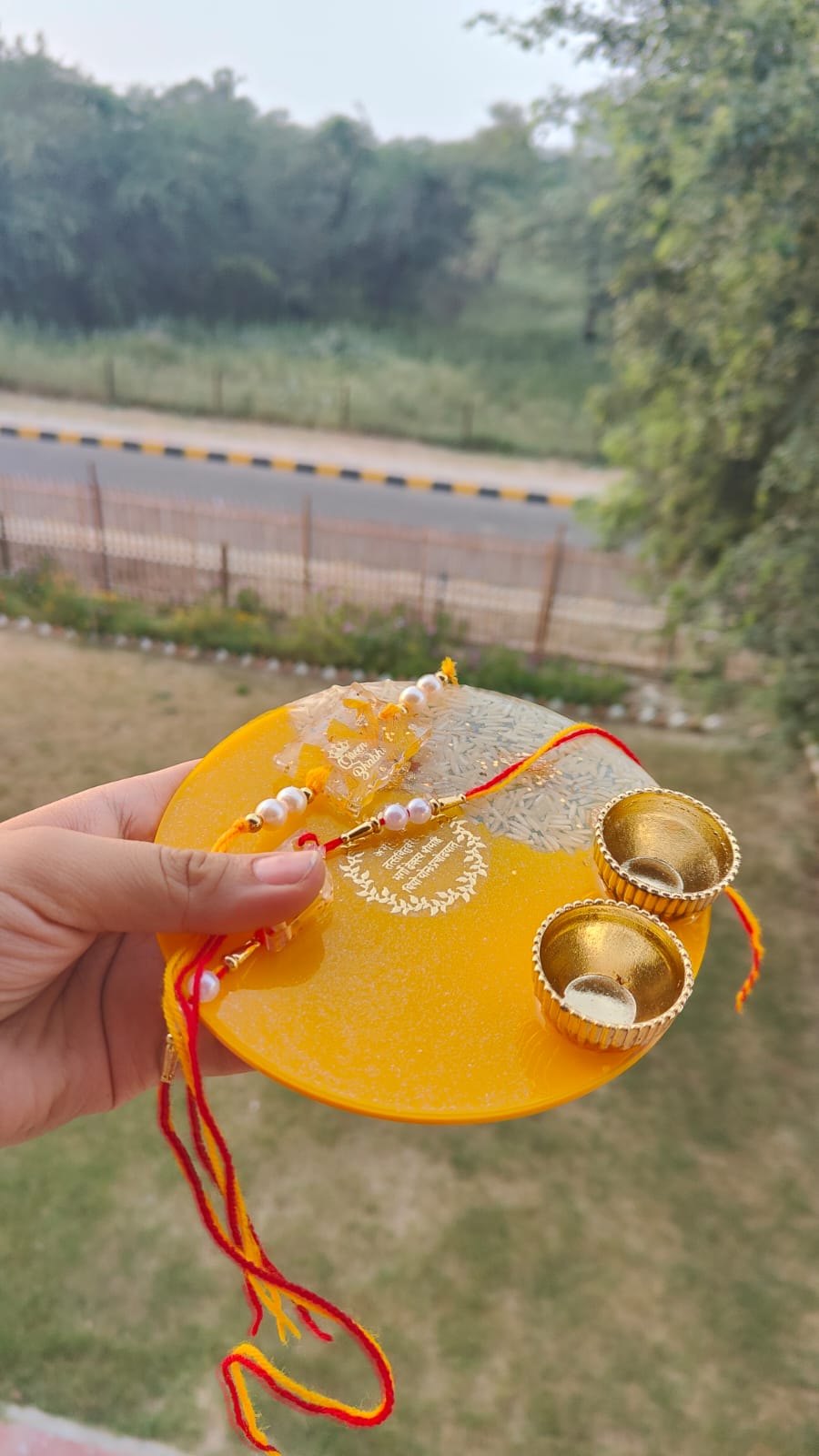 Resin Art Thalis for Rakhi and other Festivals