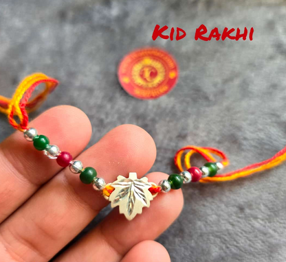 Kashmiri Chinar Pure Silver Rakhi