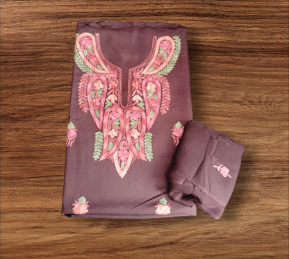 Kashmiri embroidered Cotton Suits