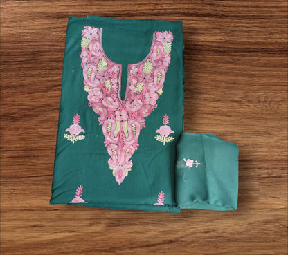 Kashmiri embroidered Cotton Suits