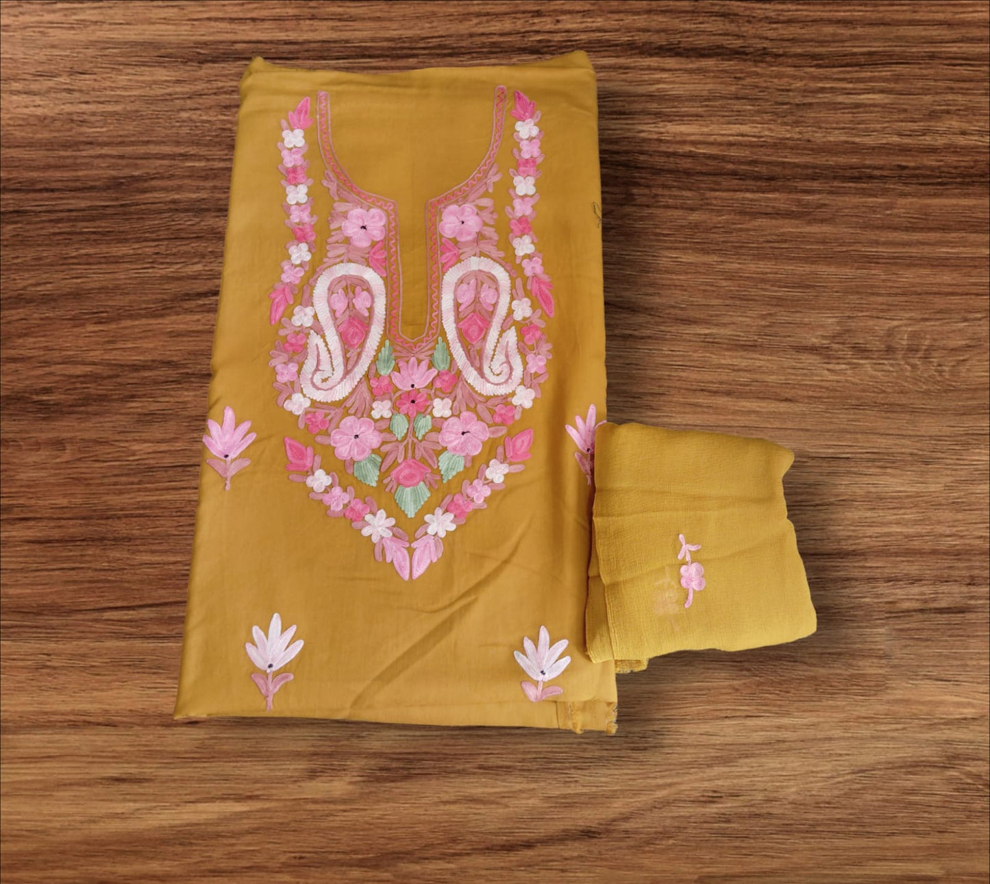 Kashmiri embroidered Cotton Suits