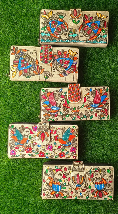 Jute Madhubani Painted Clutch