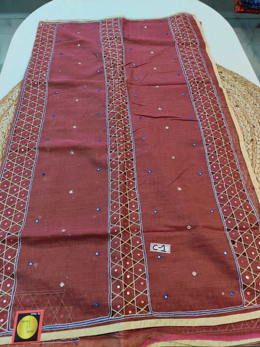 Pure Cotton Dual Tone Handloom Saree