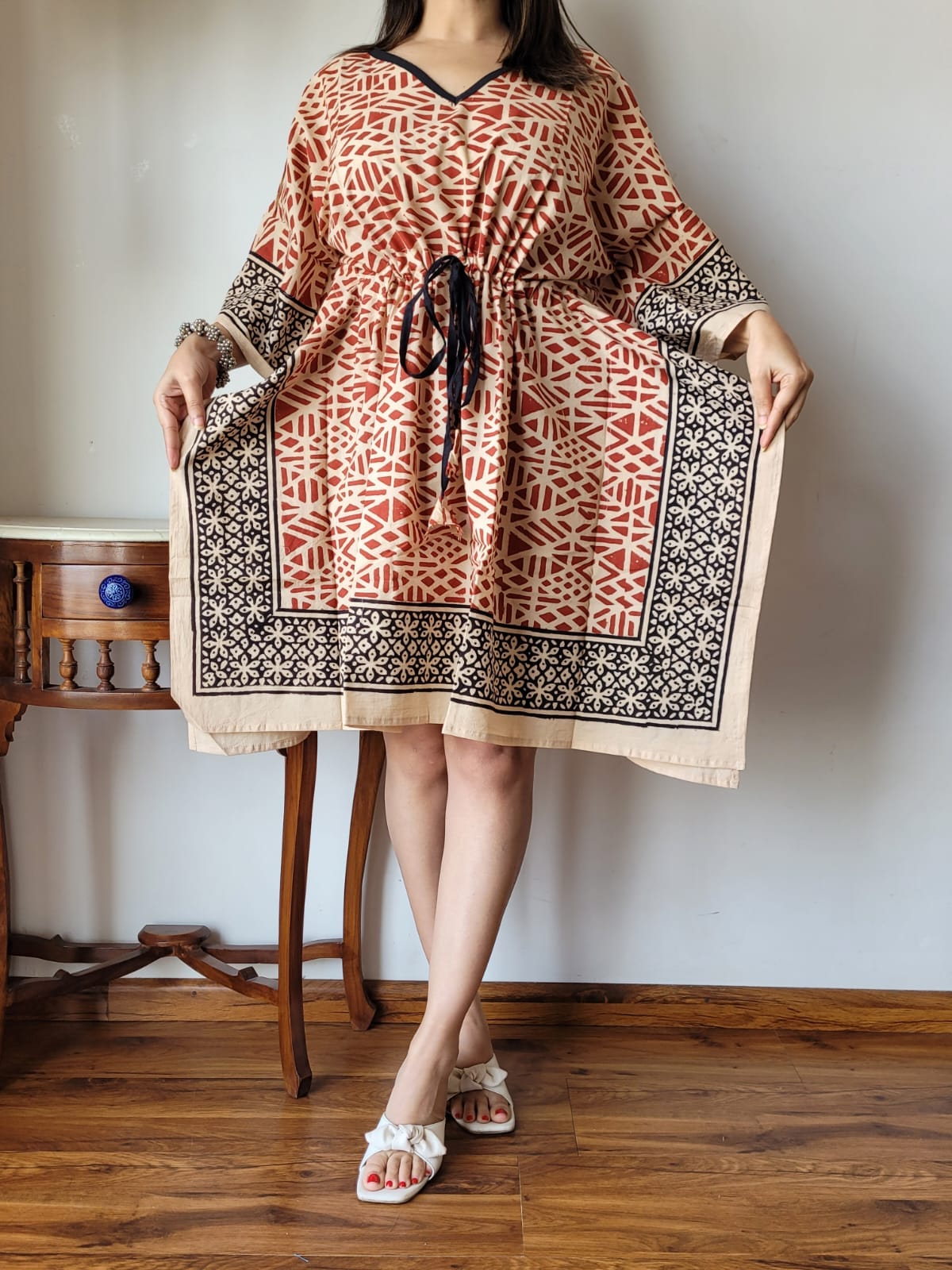 Shibori and Bagru Print Kaftans