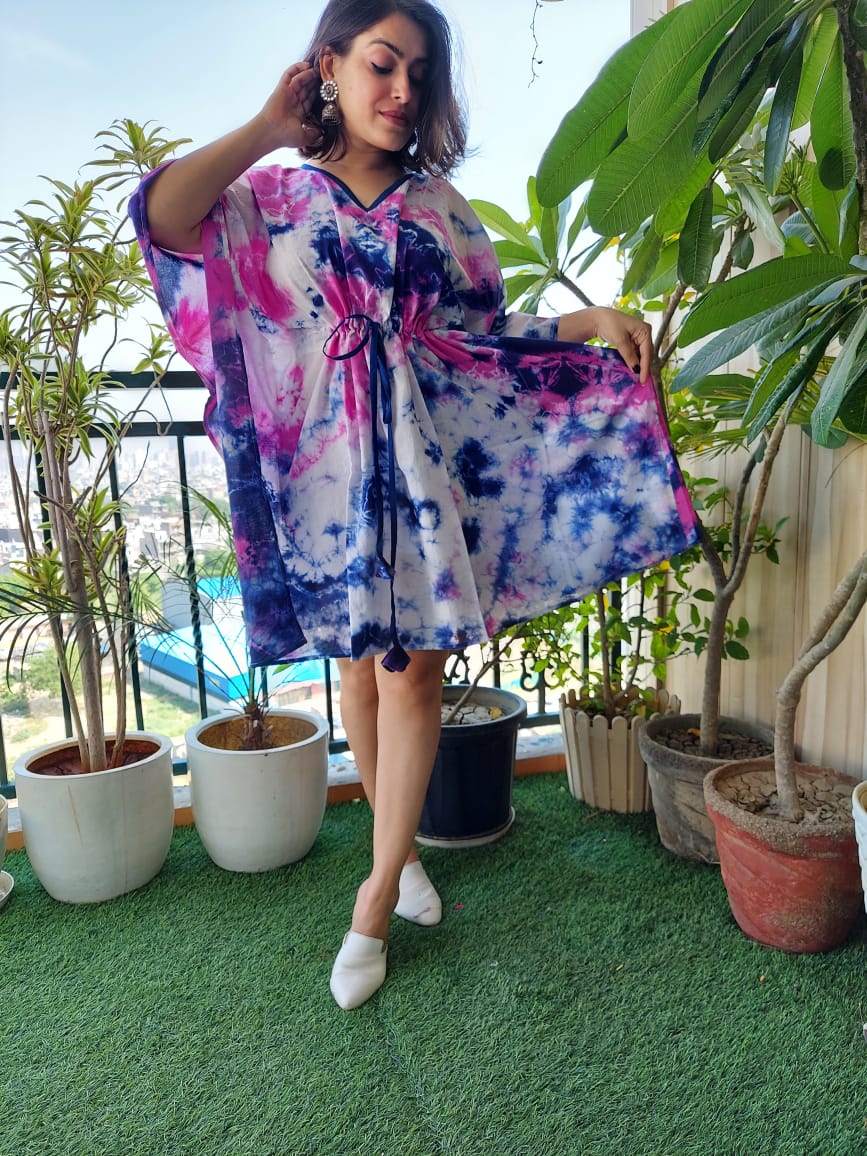 Shibori and Bagru Print Kaftans