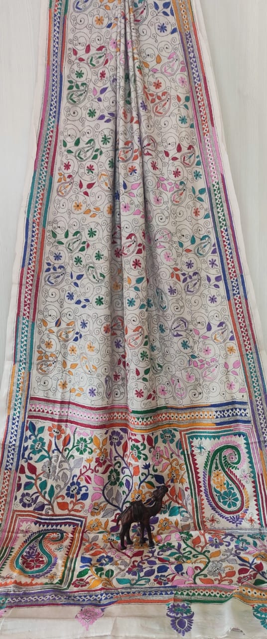 Kantha on Bangalore Silk