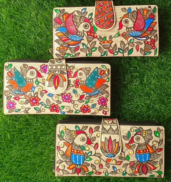 Jute Madhubani Painted Clutch