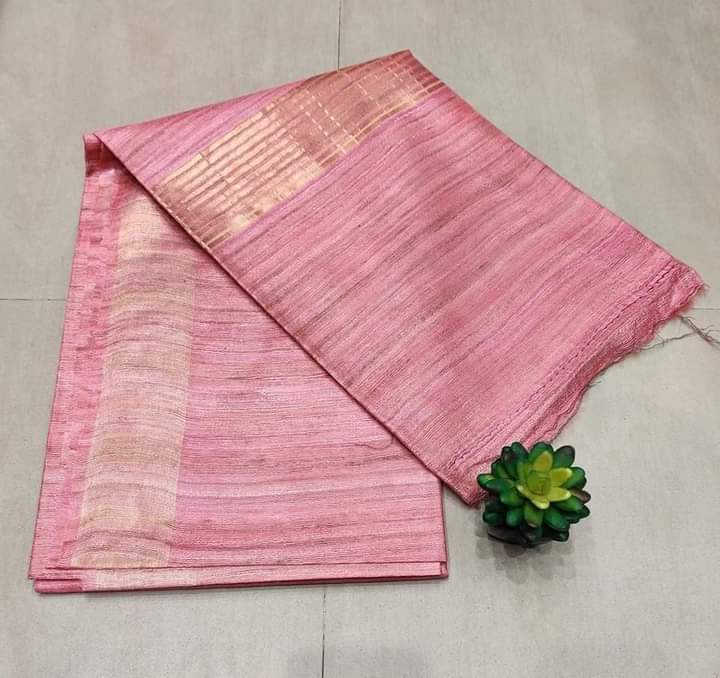 Zari Border Tussar Silk Saree