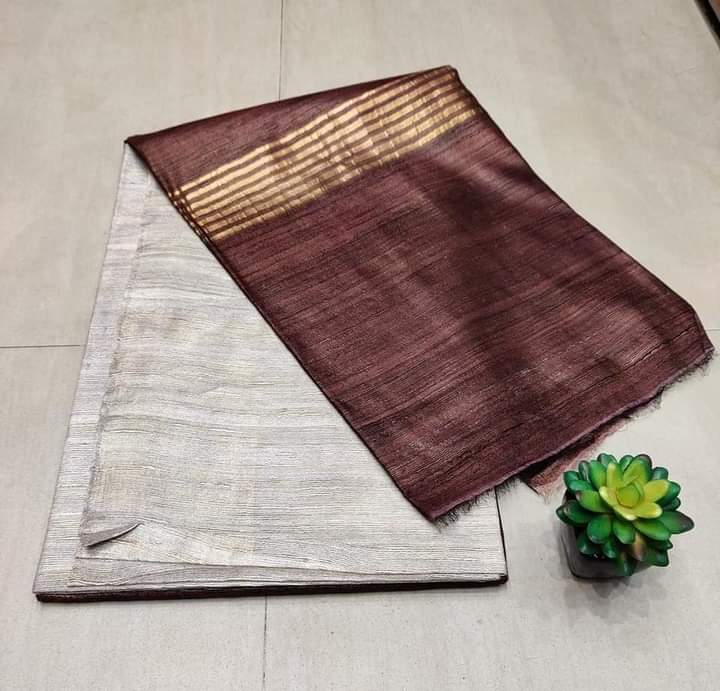 Zari Border Tussar Silk Saree