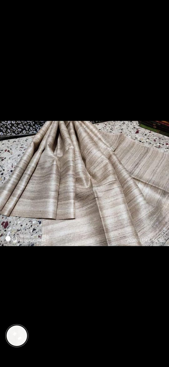 Zari Border Tussar Silk Saree