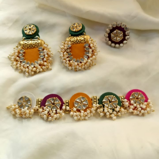 Round Multi Coloured Jewellery Set