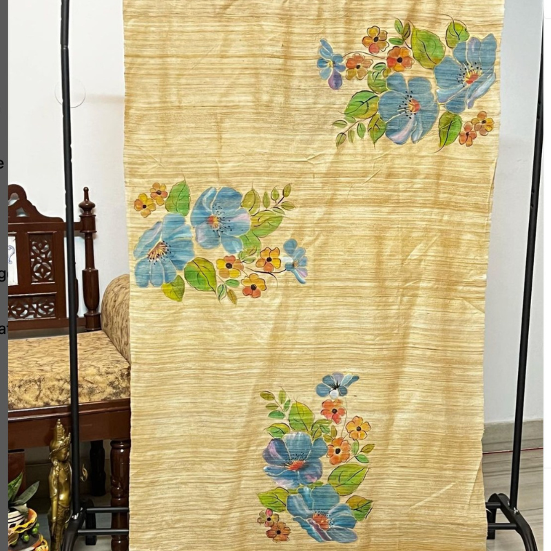 Handpainted Tussar Silk Dupatta