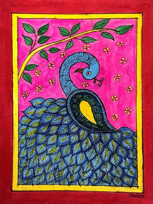 Vibrant Acrylic Madhubani Artwork - 3