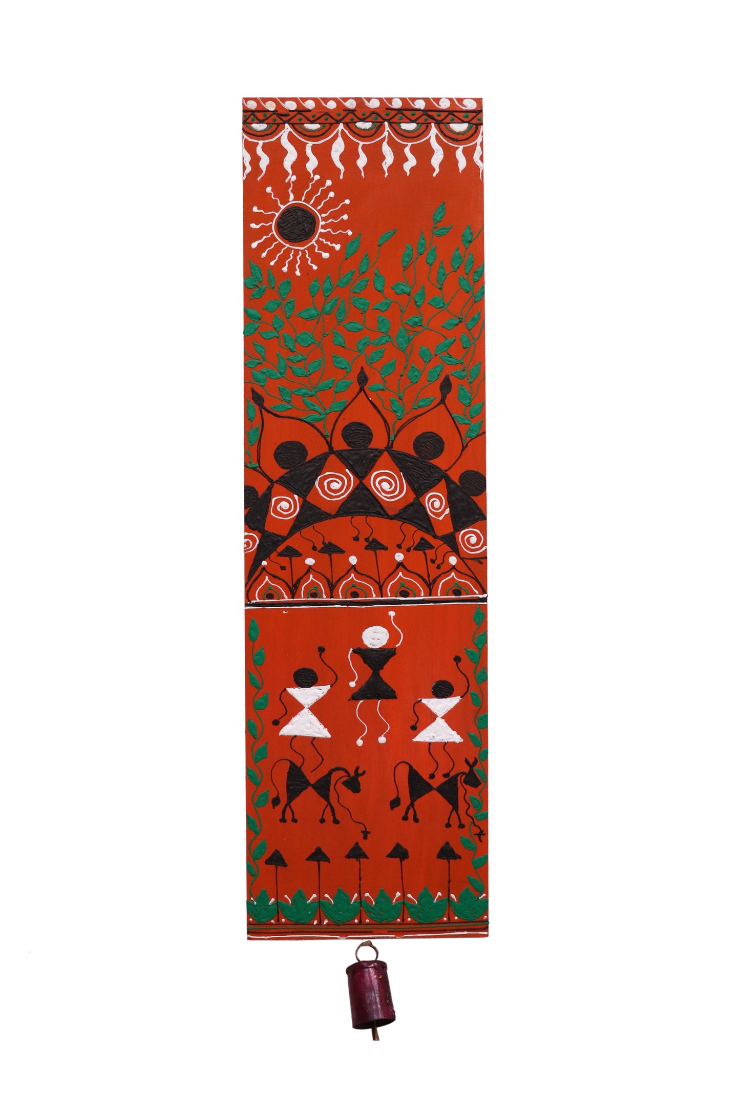 Handcrafted Red Warli Painting