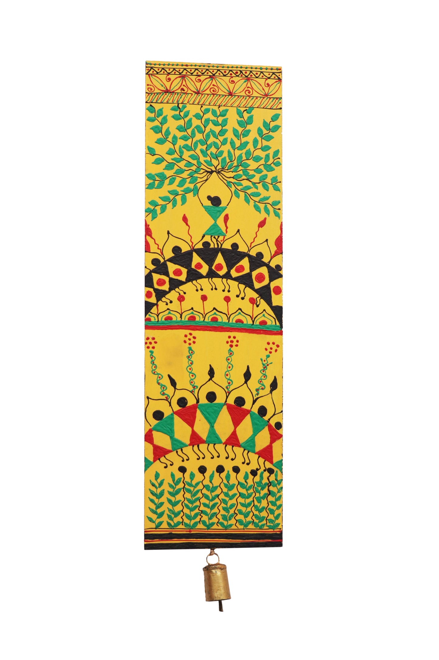 Handcrafted Yellow Warli Wall Painting Panels
